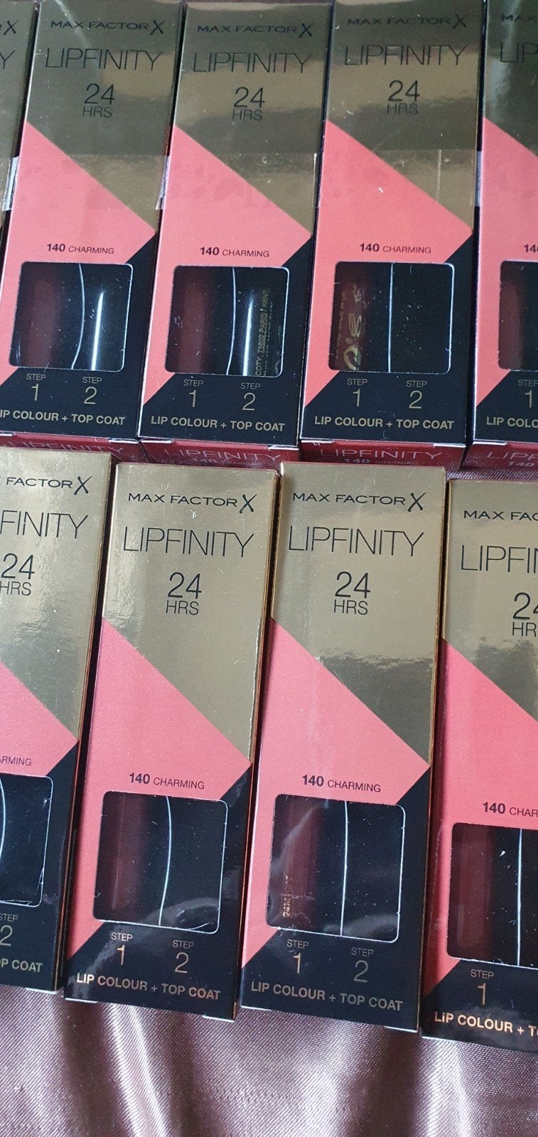 10x Max Factor Lipfinity 140 Charming - Zonder Topcoat, Lippen, Verzenden, Nieuw, Make-up