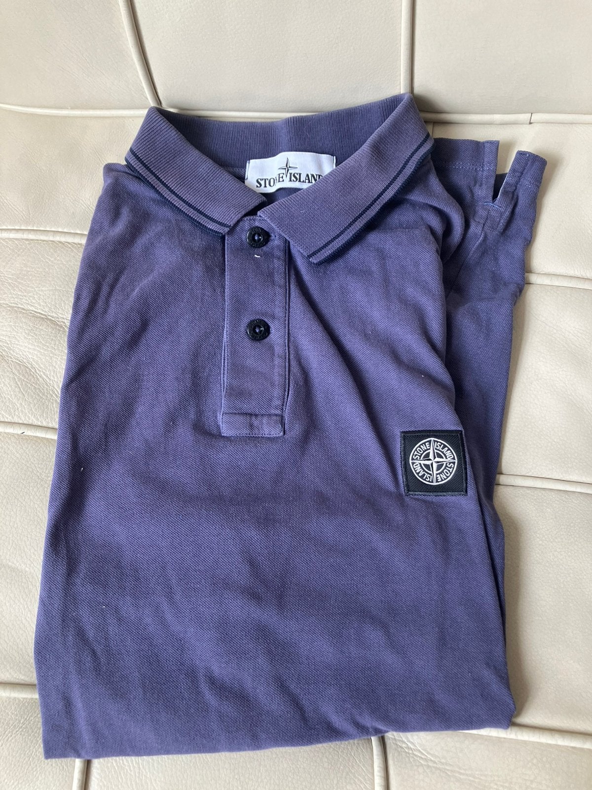 Stone Island polo, Kleding | Heren, Polo's, Ophalen of Verzenden, Gedragen, Maat 52/54 (L), Paars