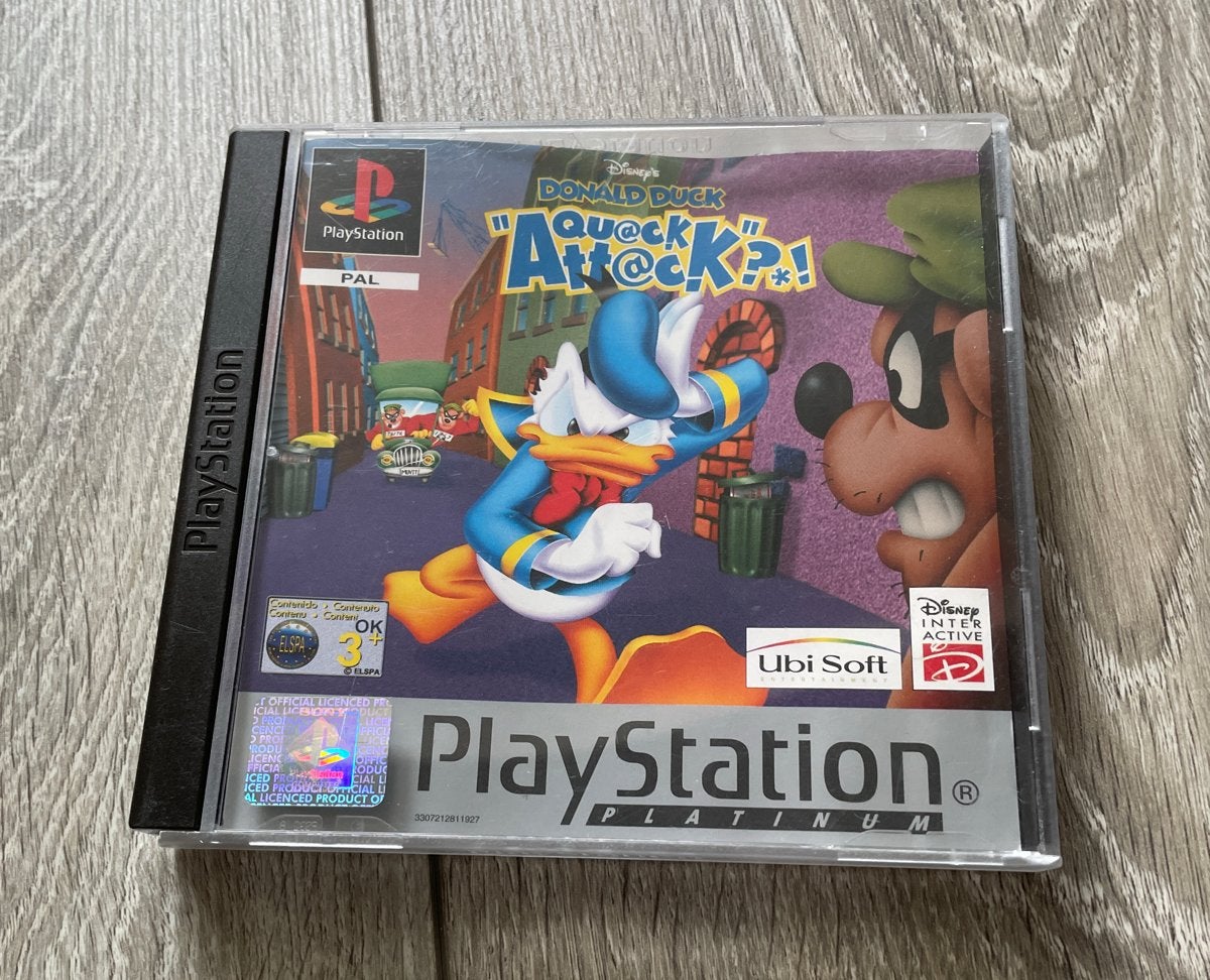Donald Duck Quack Attack! PS1 Platinum - Zo goed als nieuw, Avontuur en Actie, 1 speler, Ophalen of Verzenden, Zo goed als nieuw