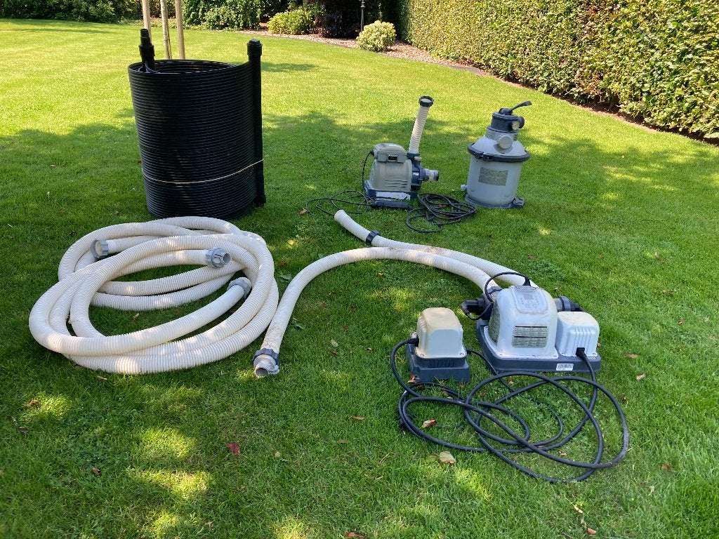 Intex zwembad zoutwatersysteem, zwembadverwarm mat, pomp, Tuin en Terras, Zwembad-toebehoren, Ophalen, Gebruikt, Overige typen