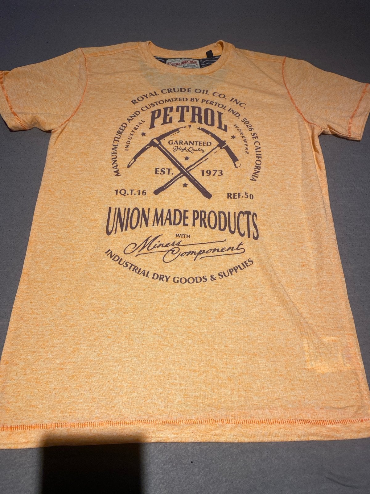 Mooi oranje shirt maat 164 in zeer goede staat, Ophalen of Verzenden, Zo goed als nieuw, Jongen of Meisje, Shirt of Longsleeve