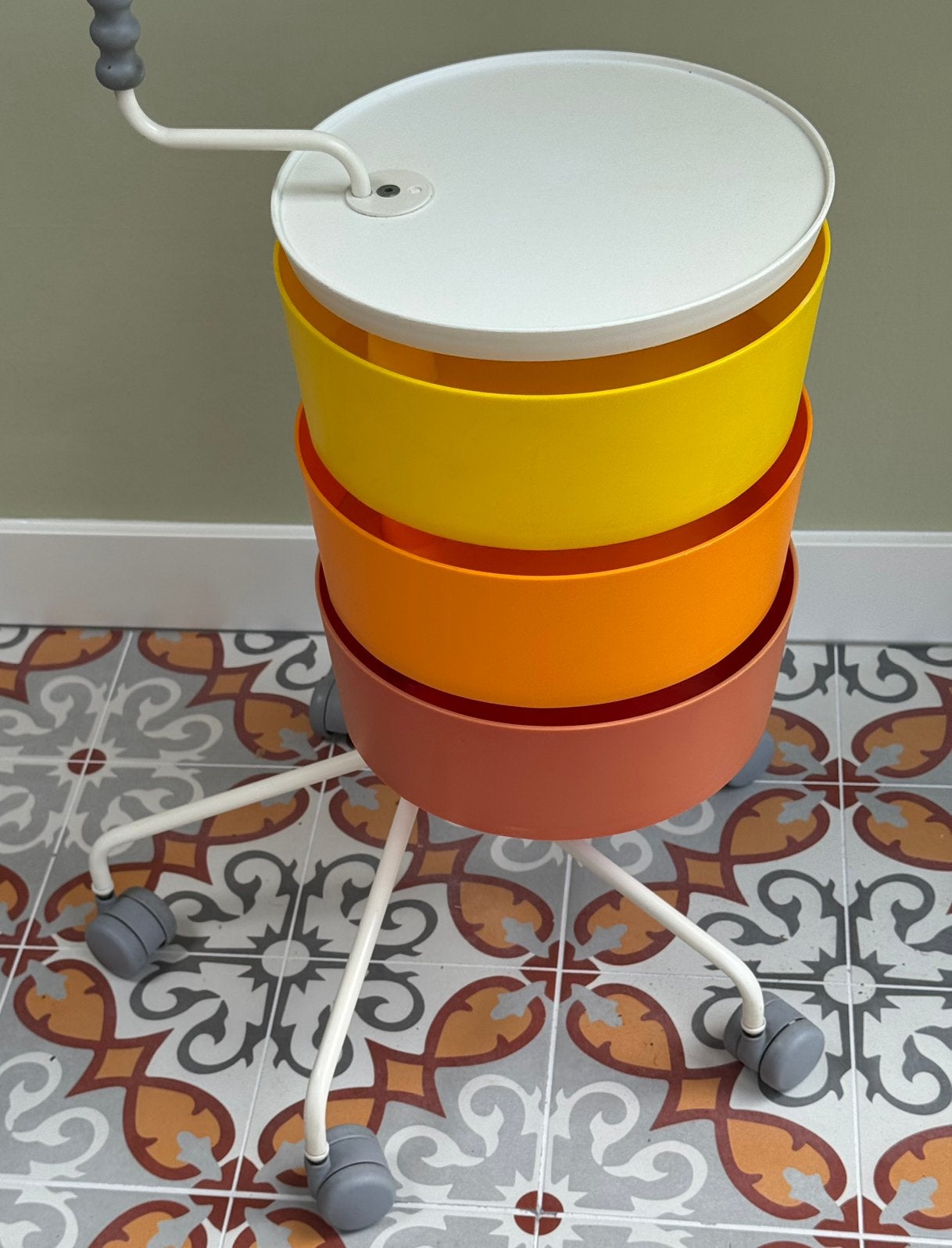 l: Vintage IKEA PS Klyftig Trolley Design Maria Hedensjö, Gebruikt, Retro, space-Age, vintage, Rond, Ophalen of Verzenden