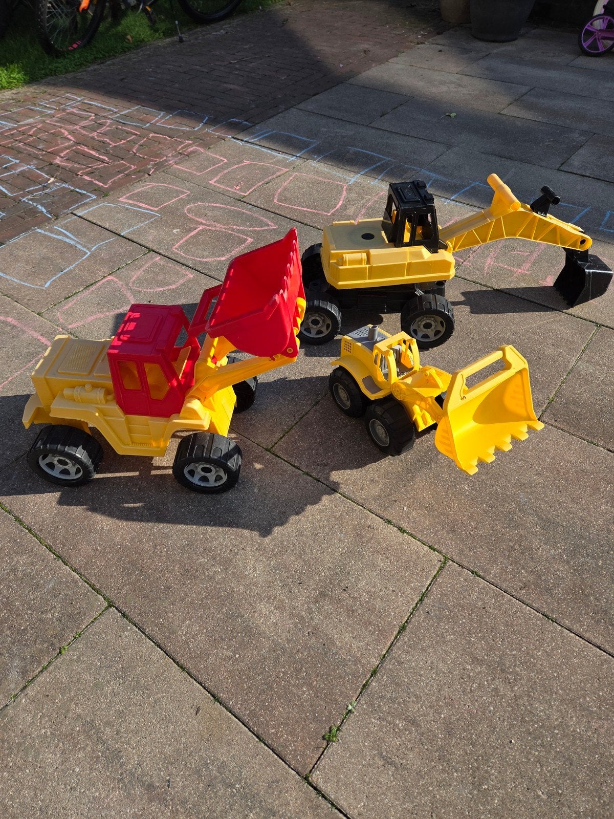Grote speelgoed graafmachines en shovel, Ophalen, Gebruikt