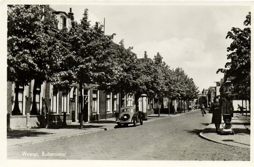 Weesp, Buitenveer - ongelopen, Ophalen of Verzenden, 1940 tot 1960, Ongelopen, Noord-Holland