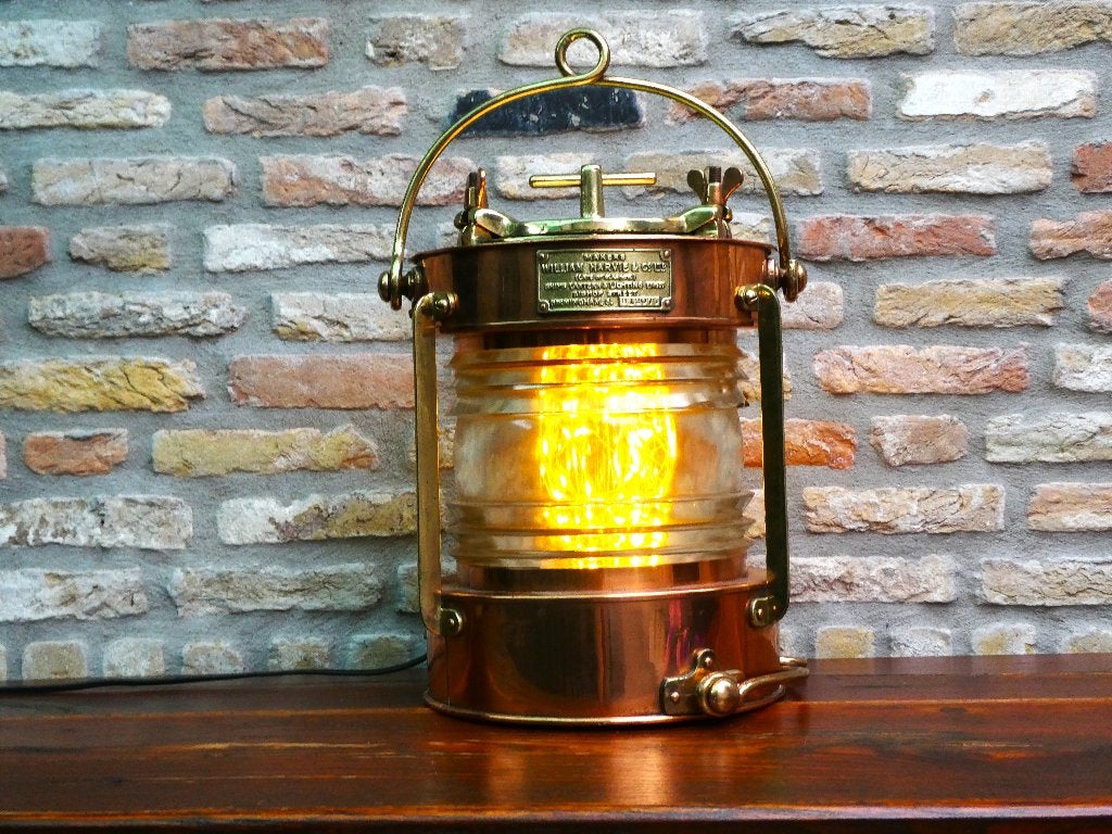 Antieke Scheepslamp Ankerlicht William Harvie & Co Ltd., Antiek en Kunst, Ophalen of Verzenden