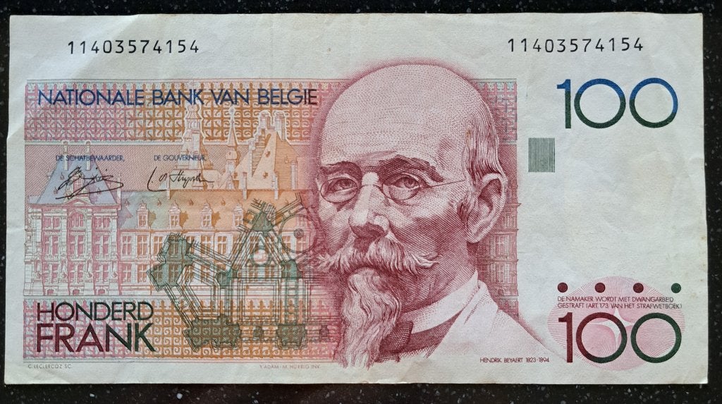 Biljet 100 francs België 1978-81, Ophalen of Verzenden, Los biljet