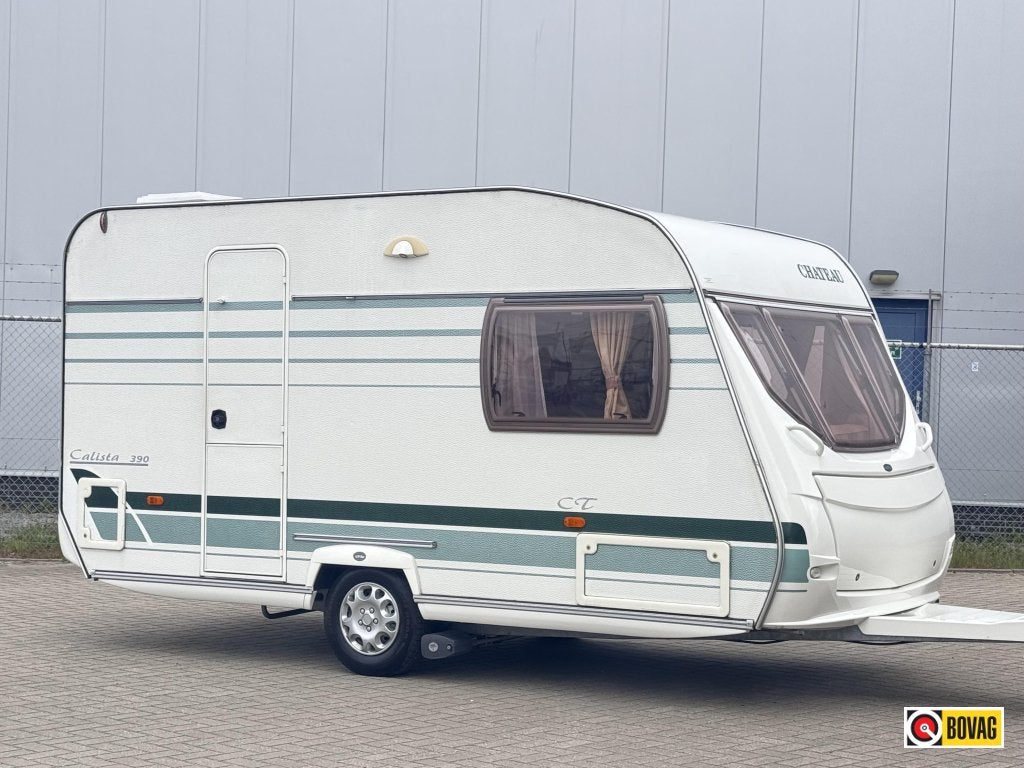 Chateau Calista 390 CT|Mover|Luifel|Bovag, Caravans en Kamperen, Caravans, Chateau, Rondzit, Tot en met 2, Bedrijf