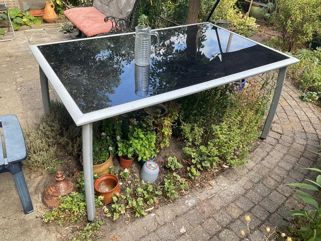Tuintafel, Ophalen, Gebruikt, Rechthoekig, Overige materialen