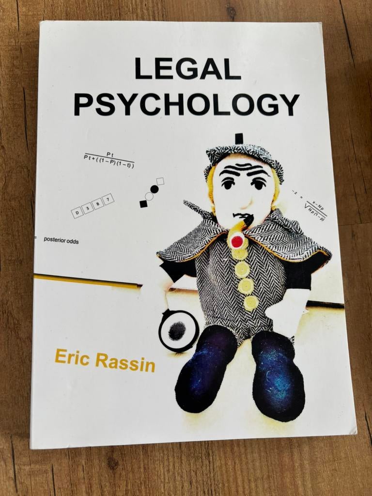 Legal psychology van eric rassin, Ophalen of Verzenden, Alpha, Zo goed als nieuw, WO