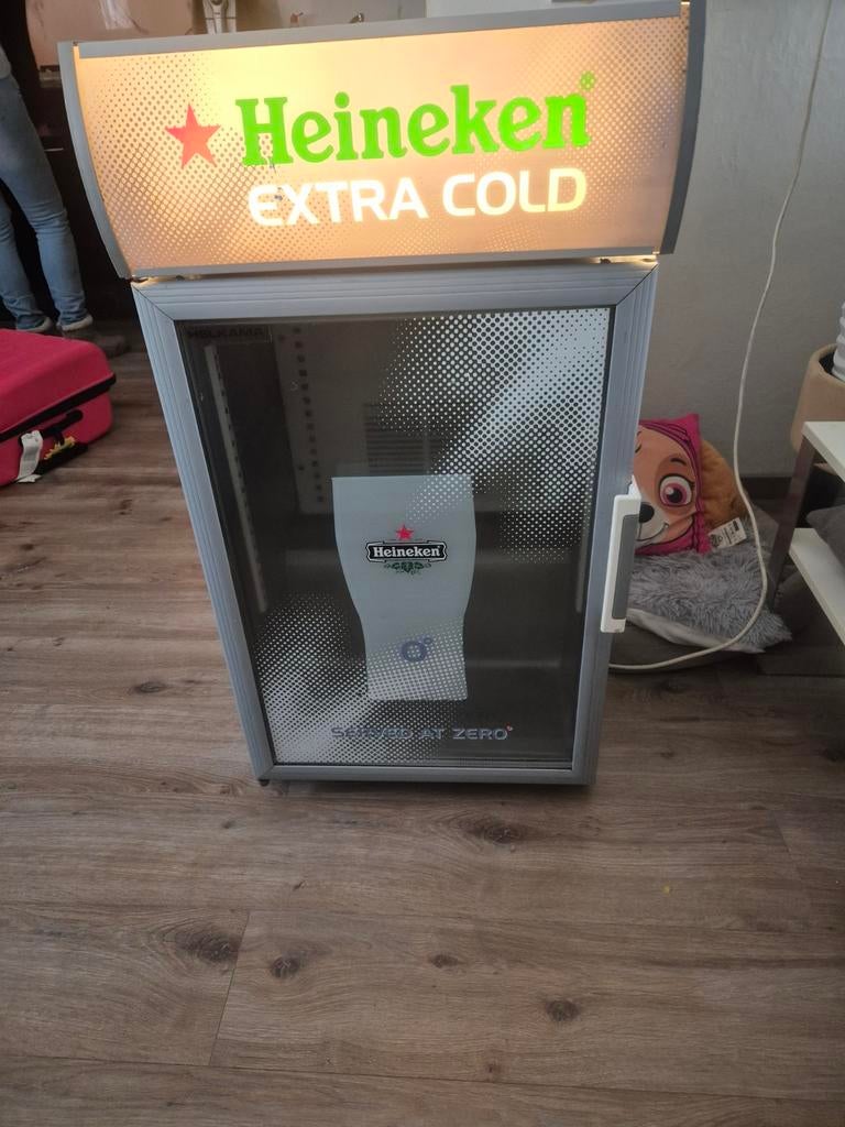 Heineken extra Cold met verlichting, Verzamelen, Ophalen of Verzenden, Gebruikt, Reclamebord, Plaat of Schild, Heineken