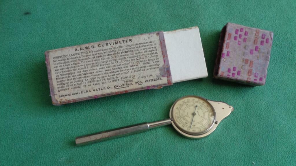 Curvimeter vooroorlogs ANWB fabrikant Elka Watch Amsterdam, Antiek en Kunst, Verzenden