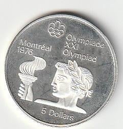 5  dollars  1974  Canada. km. 90   proof/unc, Ophalen of Verzenden, Noord-Amerika, Losse munt, Zilver