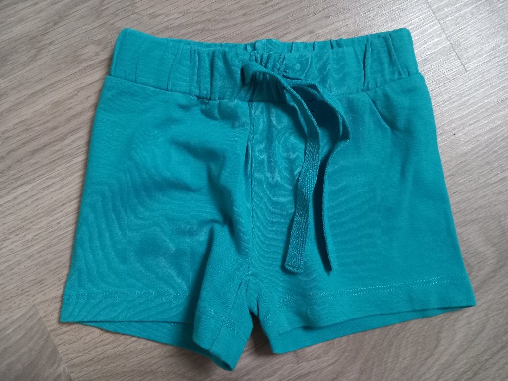 K15 Turquoise korte broek Name It maat 50, Kinderen en Baby's, Babykleding | Maat 50, Broekje, Ophalen of Verzenden, Zo goed als nieuw
