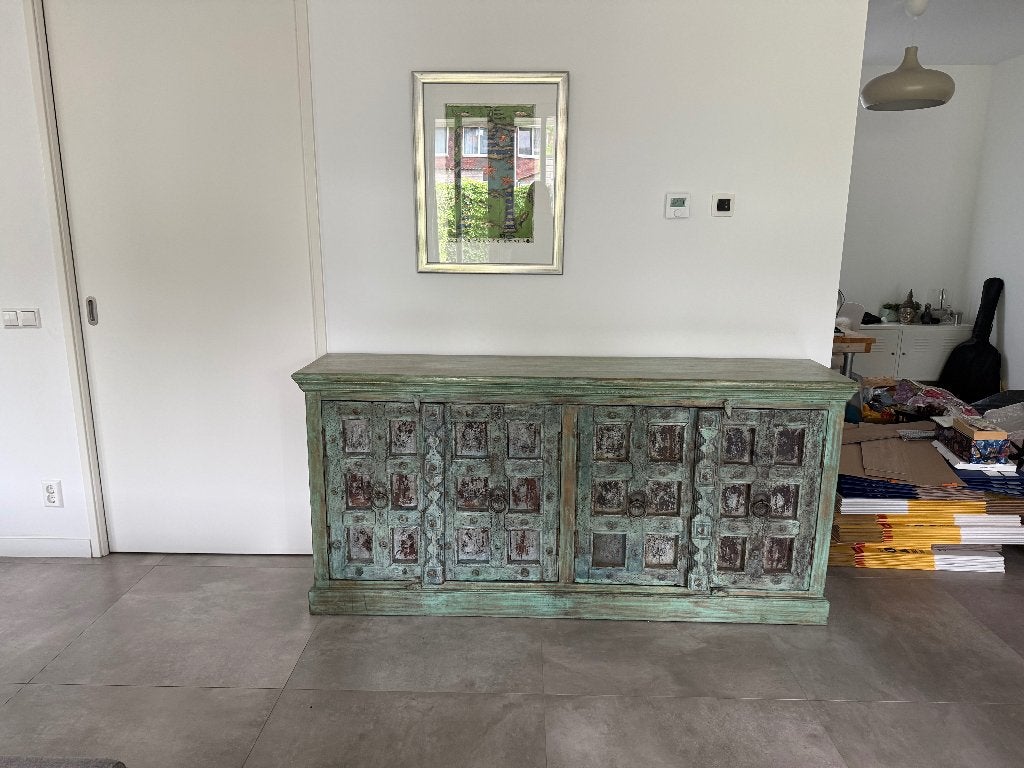 Dressoir India, Ophalen, Met deur(en), 150 tot 200 cm, Zo goed als nieuw