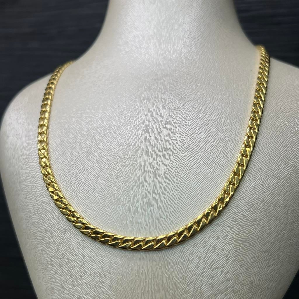 18 karaat gouden ketting gourmet schakel collier, Ophalen of Verzenden, Nieuw, Goud