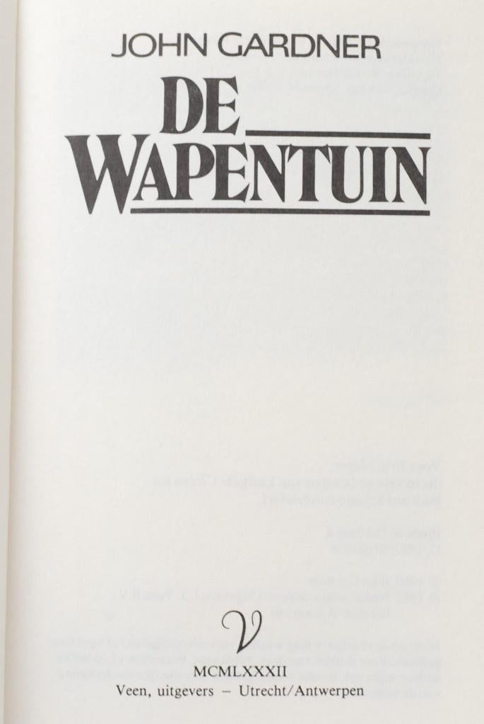 De wapentuin - John Gardner (1982), Boeken, Verzenden, Gelezen