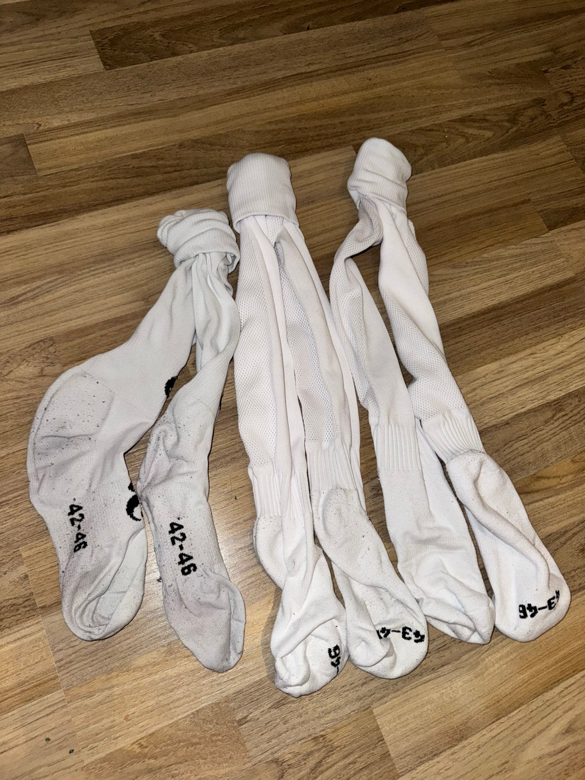 3 paar wit witte voetbalsokken voetbalkousen 42 43, Kleding | Heren, Sokken en Kousen, Verzenden, Gedragen, Maat 43 t/m 46, Wit