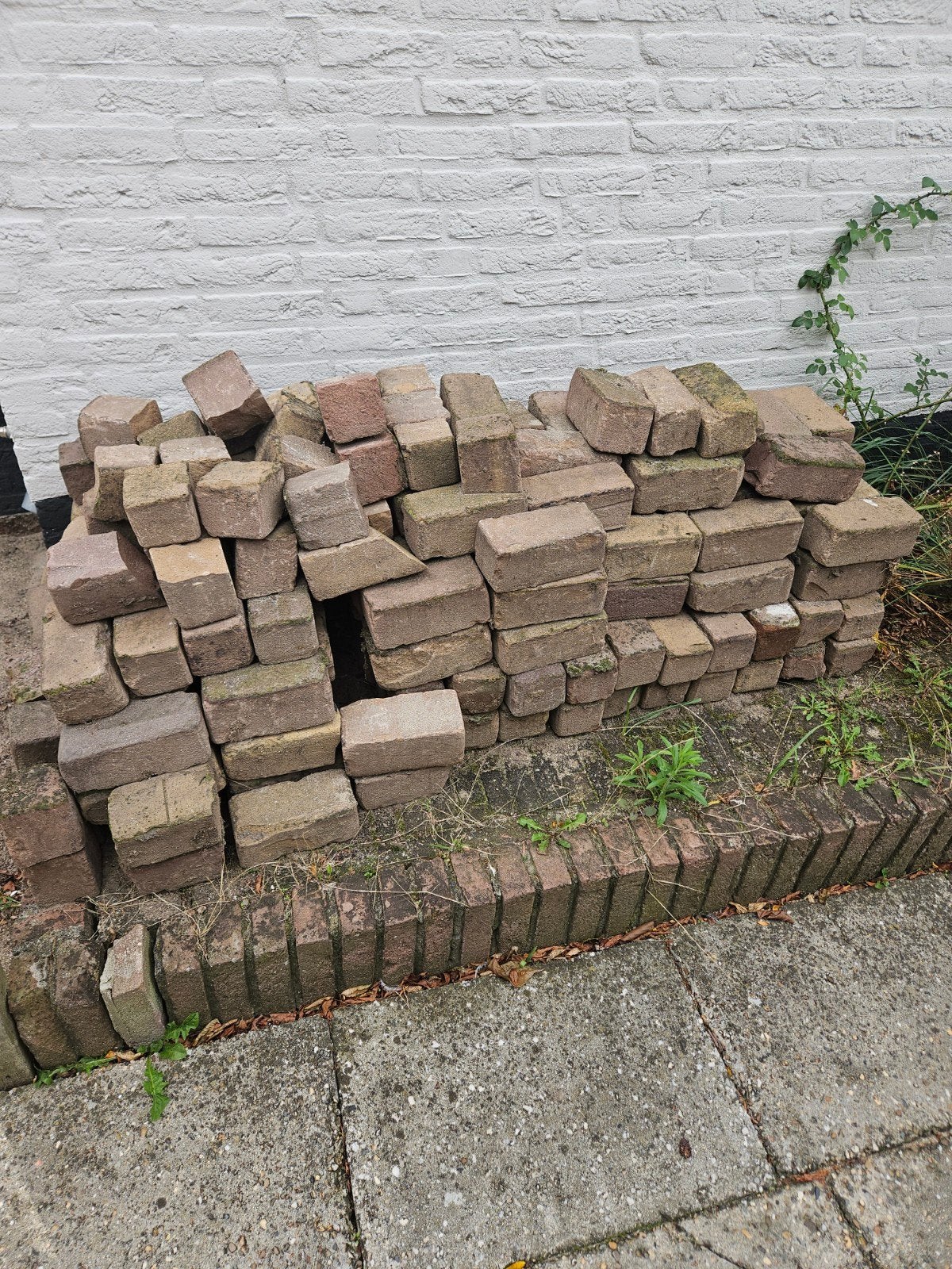Gebakken klinkers voor tuin of bestrating, Doe-het-zelf en Verbouw, Metselstenen, Ophalen, Gebruikt, Bakstenen