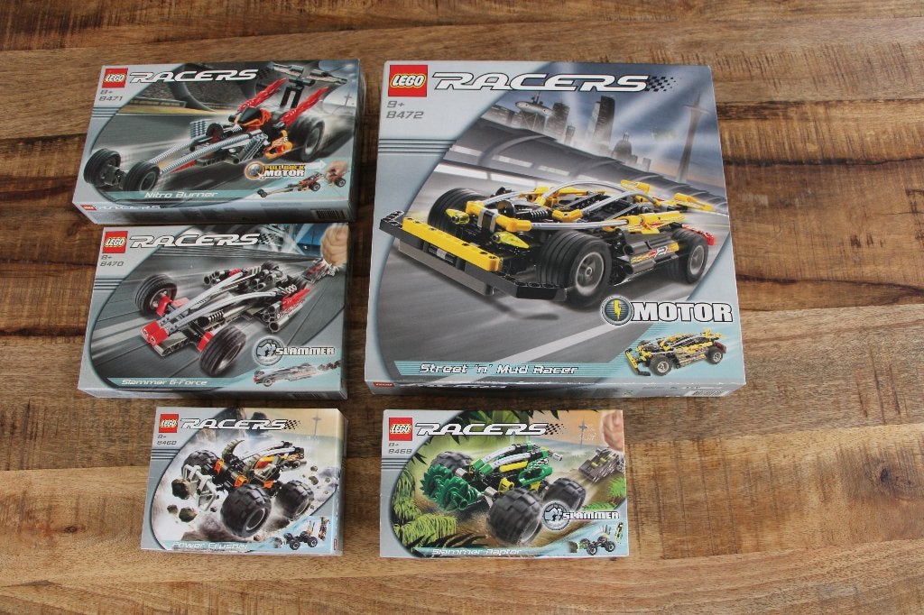 LEGO Racers, 8468 – 8469 – 8470 – 8471 - 8472. Nieuw, Ongeopend/sealed, Lego, Nieuw, Ophalen of Verzenden