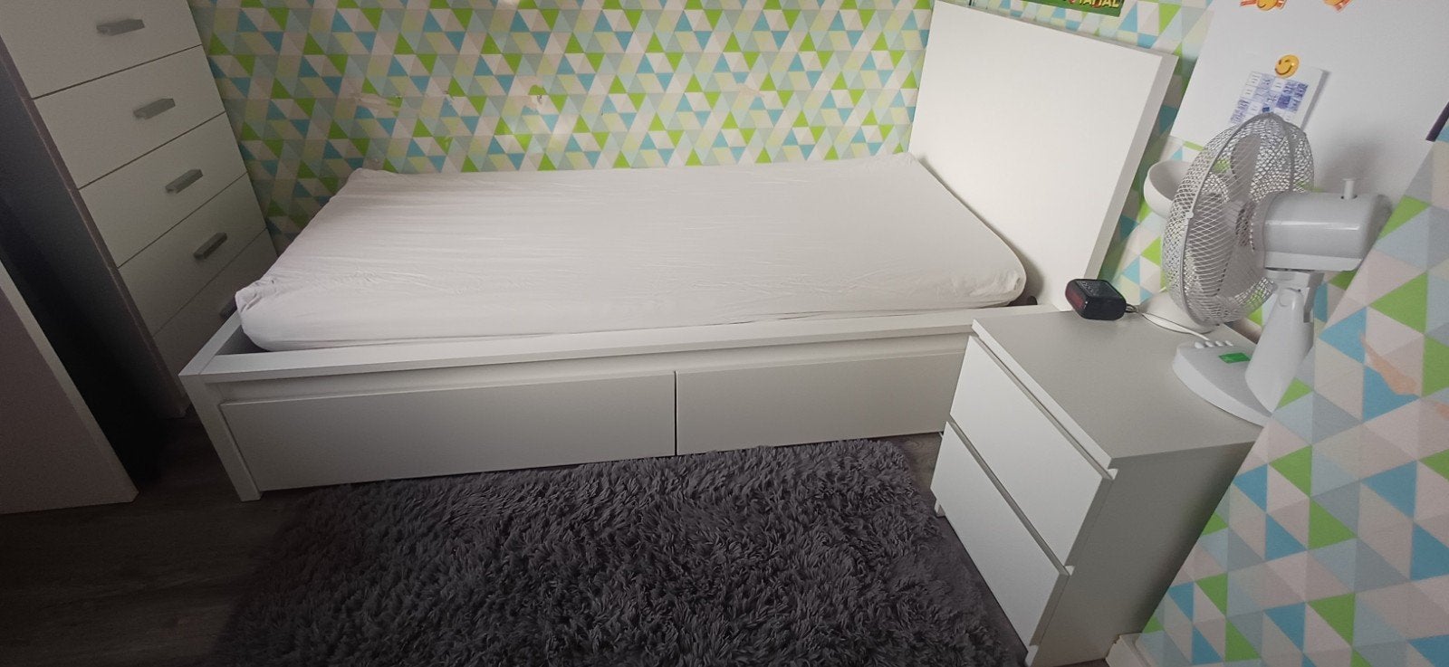 Eenpersoonsbed (Malm van Ikea), Ophalen, Gebruikt, 90 cm, Eenpersoons