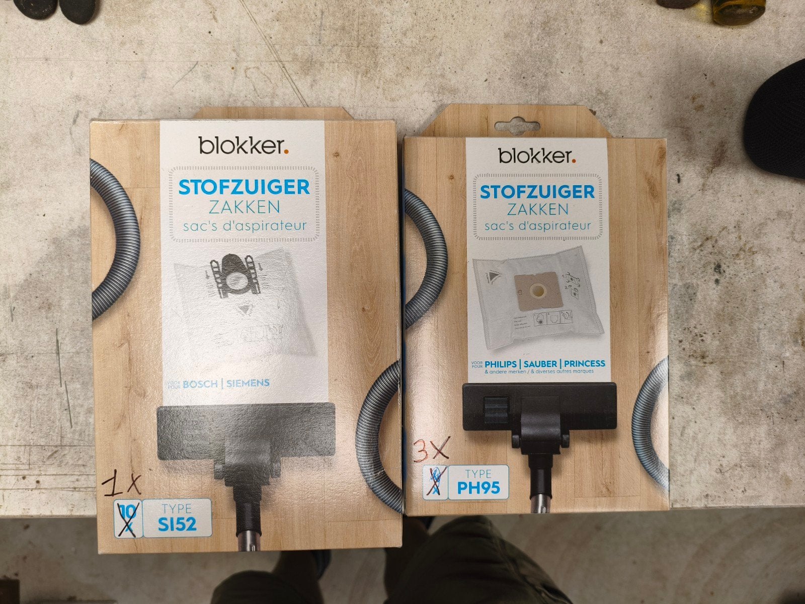 Blokker stofzuigerzakken: 3x PH95, 1x S152 (gratis), Ophalen, Nieuw, Steelstofzuiger, Bosch
