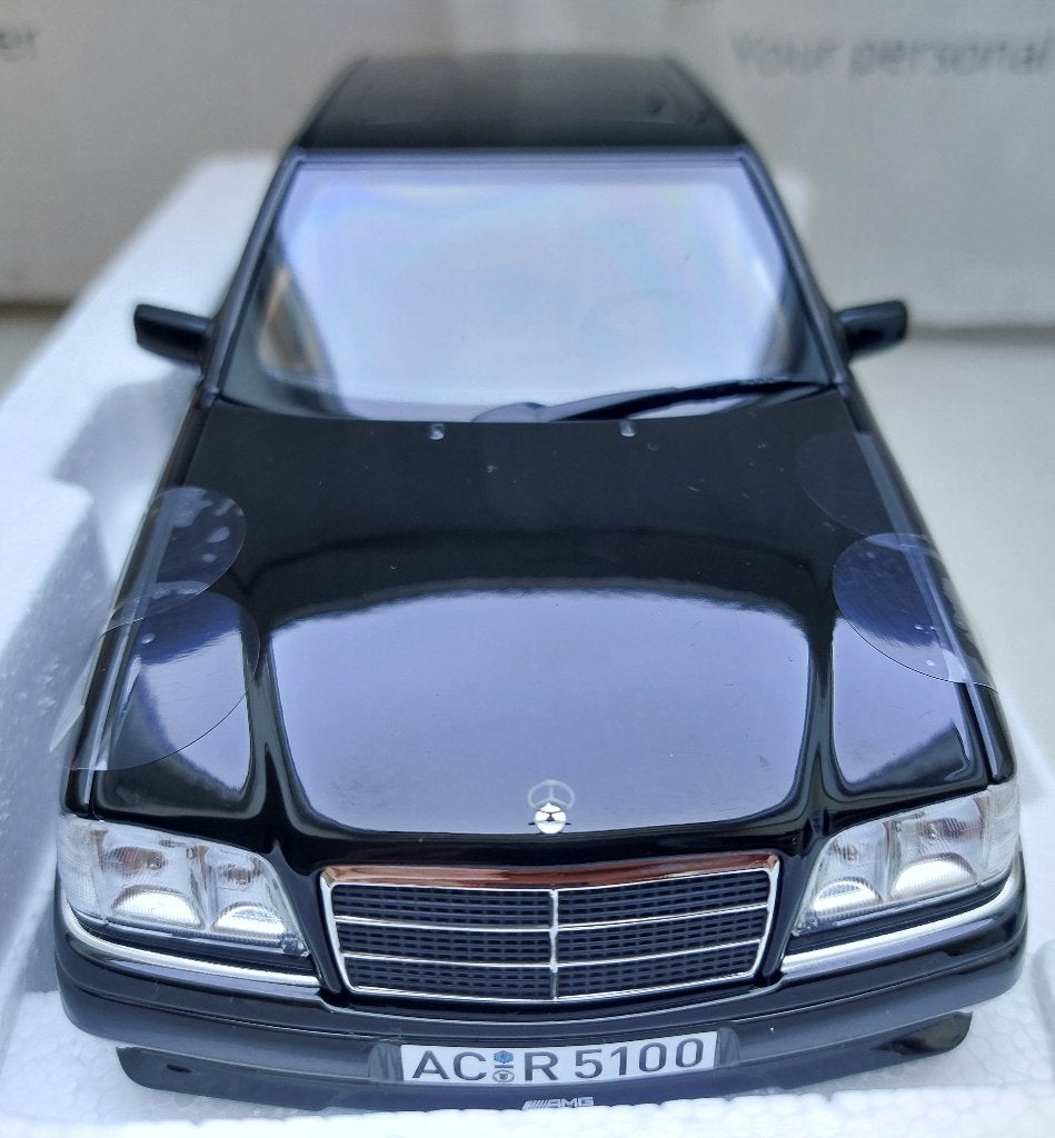 Norev 1:18 Mercedes-Benz C36 AMG W202 1993 zwart nieuw, Ophalen of Verzenden, Nieuw, Auto, Norev