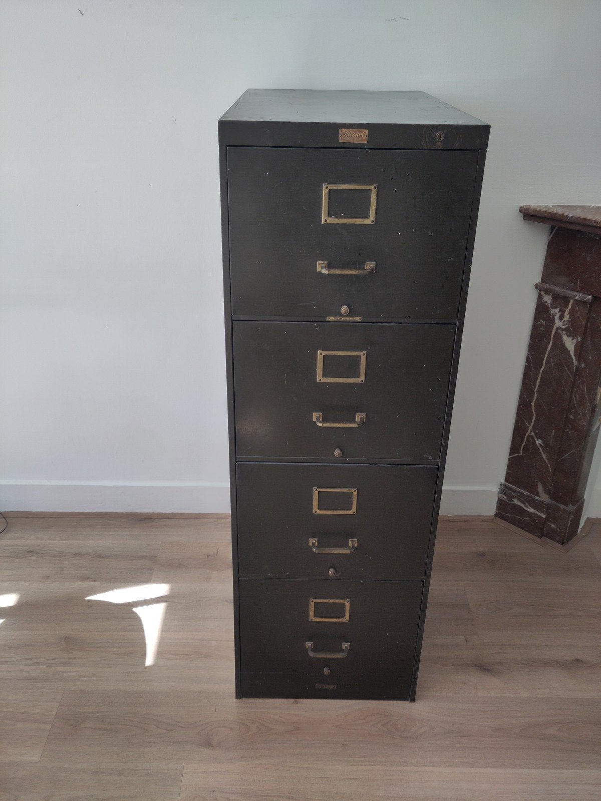 Vintage archief- ladekast, Huis en Inrichting, Kasten | Roldeurkasten en Archiefkasten, Ophalen, 25 tot 50 cm, 50 tot 100 cm, Minder dan 100 cm