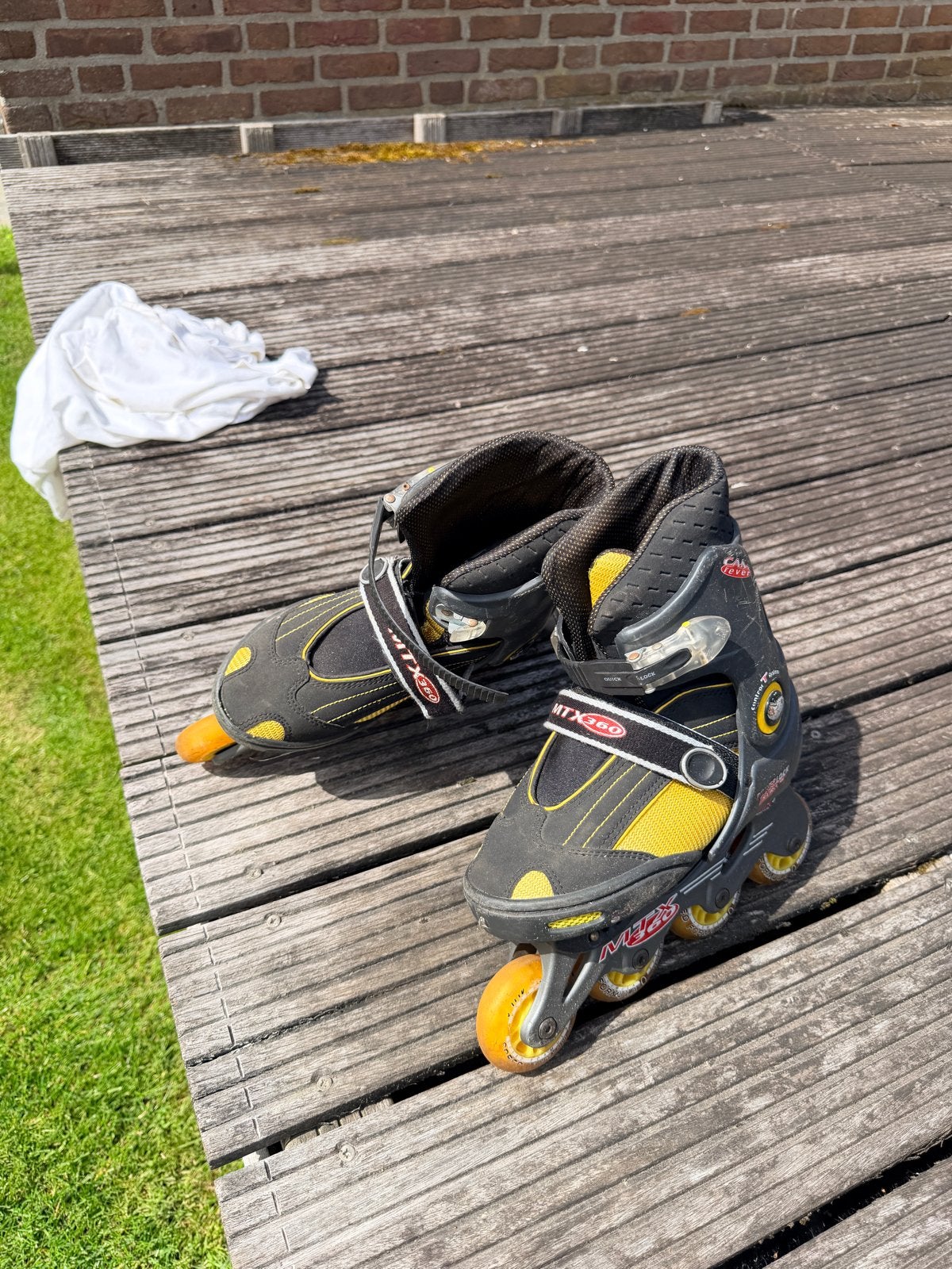 Schans, stuntsteppen, inline skates en helmen, Gebruikt, Heren, Inline skates 4 wielen, Ophalen