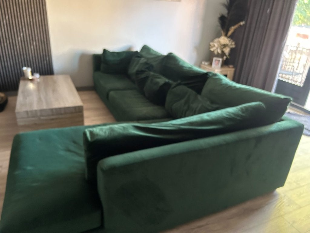 Bankstel zo goed als nieuw te koop, Ophalen, 250 tot 300 cm, Minder dan 75 cm, Hoekbank