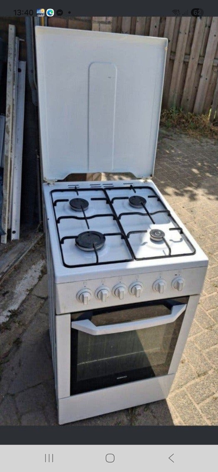 Te koop Compleet Gasfornhuis, Minder dan 85 cm, Gas, Vrijstaand, 4 kookzones