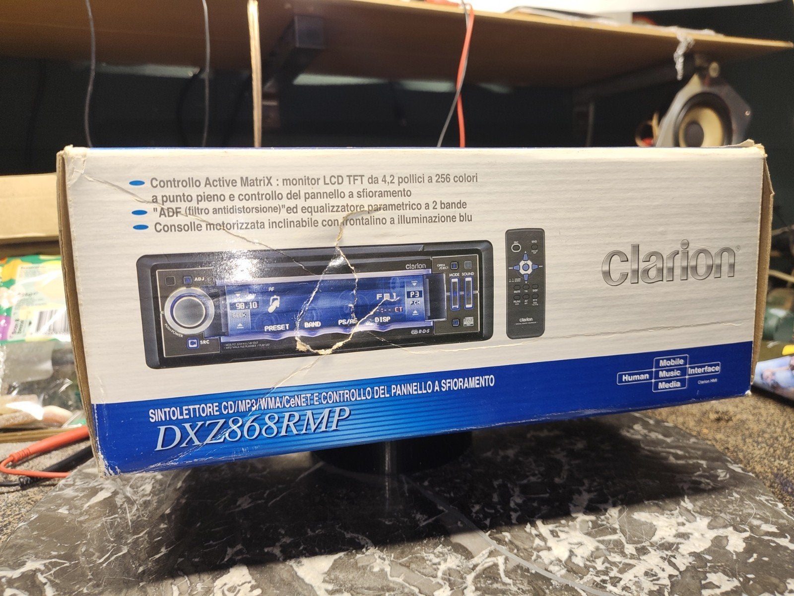 Clarion DXZ868RMP CD/MP3/WMA-ontvanger met touchscreen, Ophalen of Verzenden, Gebruikt