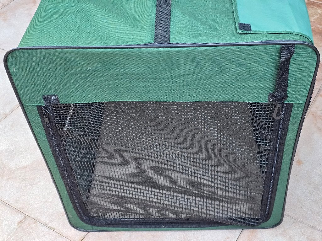 Grote stevige stoffen hondenbench maat 90 bij 65 cm, Ophalen, Gebruikt