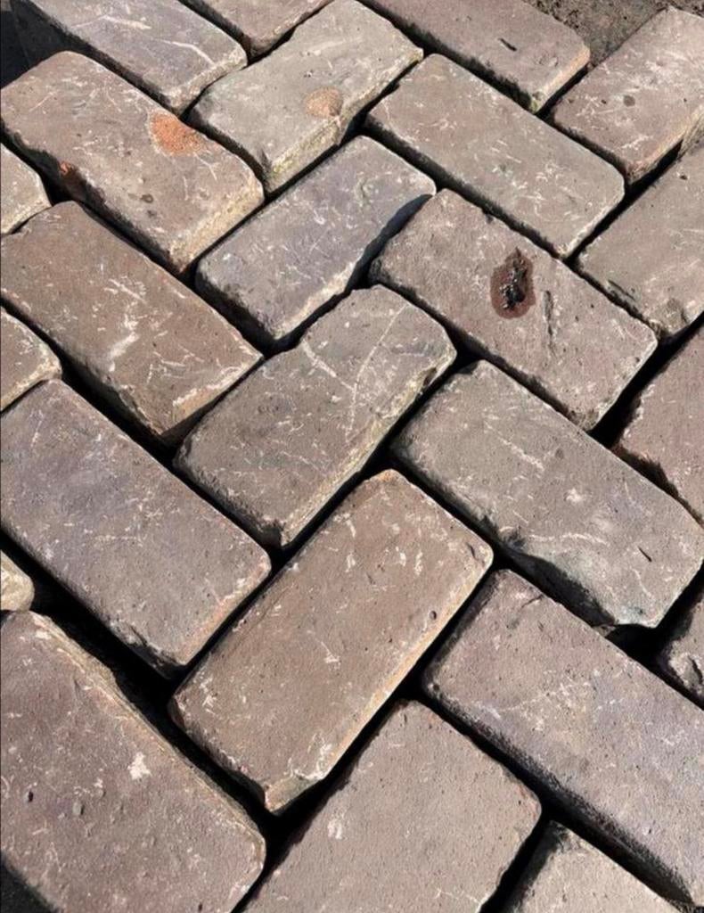 Oud Gebakken Keiformaat Rood/Paars 2000m2!, Tuin en Terras, Ophalen of Verzenden, Zo goed als nieuw, Beton, Klinkers