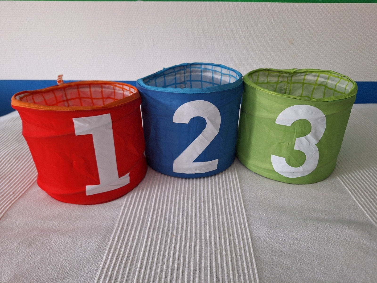 IKEA KUSINER opbergmanden set van 3 (rood, blauw, groen), Ophalen of Verzenden, Zo goed als nieuw, Jongen of Meisje