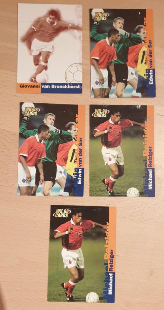 WK '98 cards - 5x WK voetbal kaarten Nederland panini like, Ophalen, Buitenlandse clubs, Poster, Plaatje of Sticker
