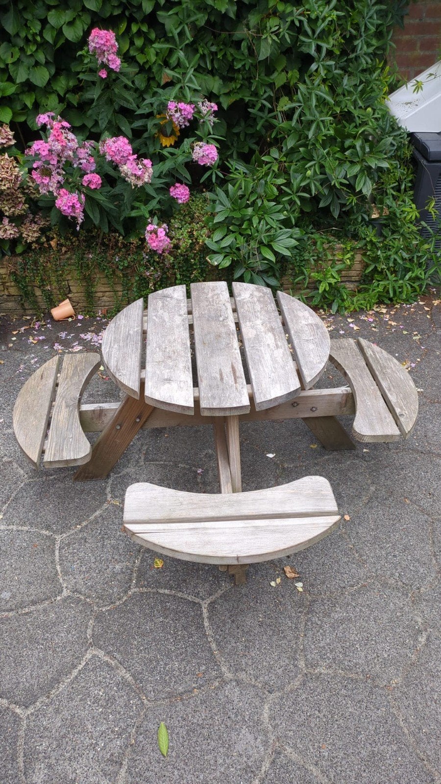 Kinderpicknicktafel voor 4 kinderen - Gastouderopvang, Kinderpicknicktafel, Gebruikt, Rond, Ophalen of Verzenden