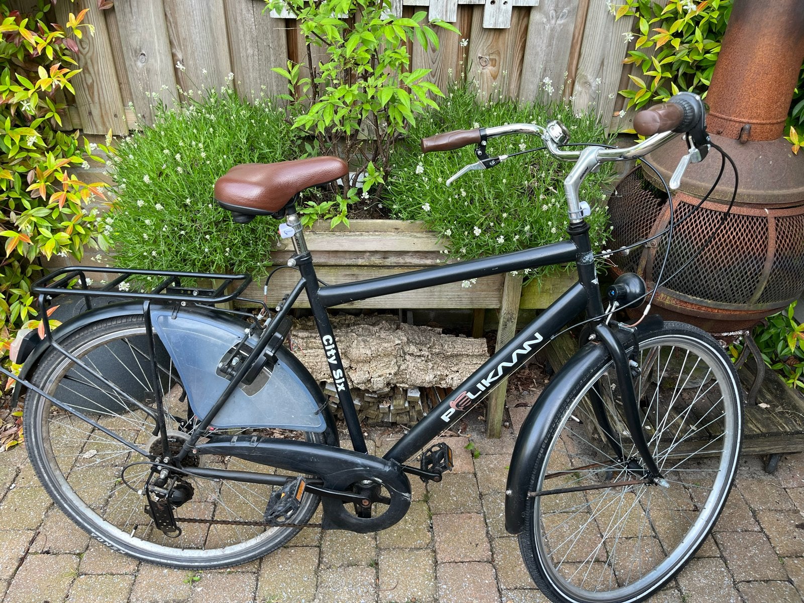 Pelikaan City Six Herenfiets - 6 versnellingen, 57 cm, Gebruikt, Velgrem, Versnellingen, 57 tot 61 cm