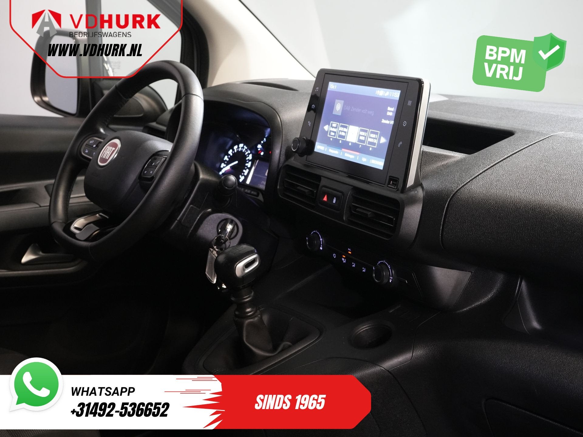 Fiat Doblò 1.5D 130 pk L2 Riem.V.V/ CarPlay/ Navi/ Camera/, Voorwielaandrijving, Stof, Gebruikt, Euro 6