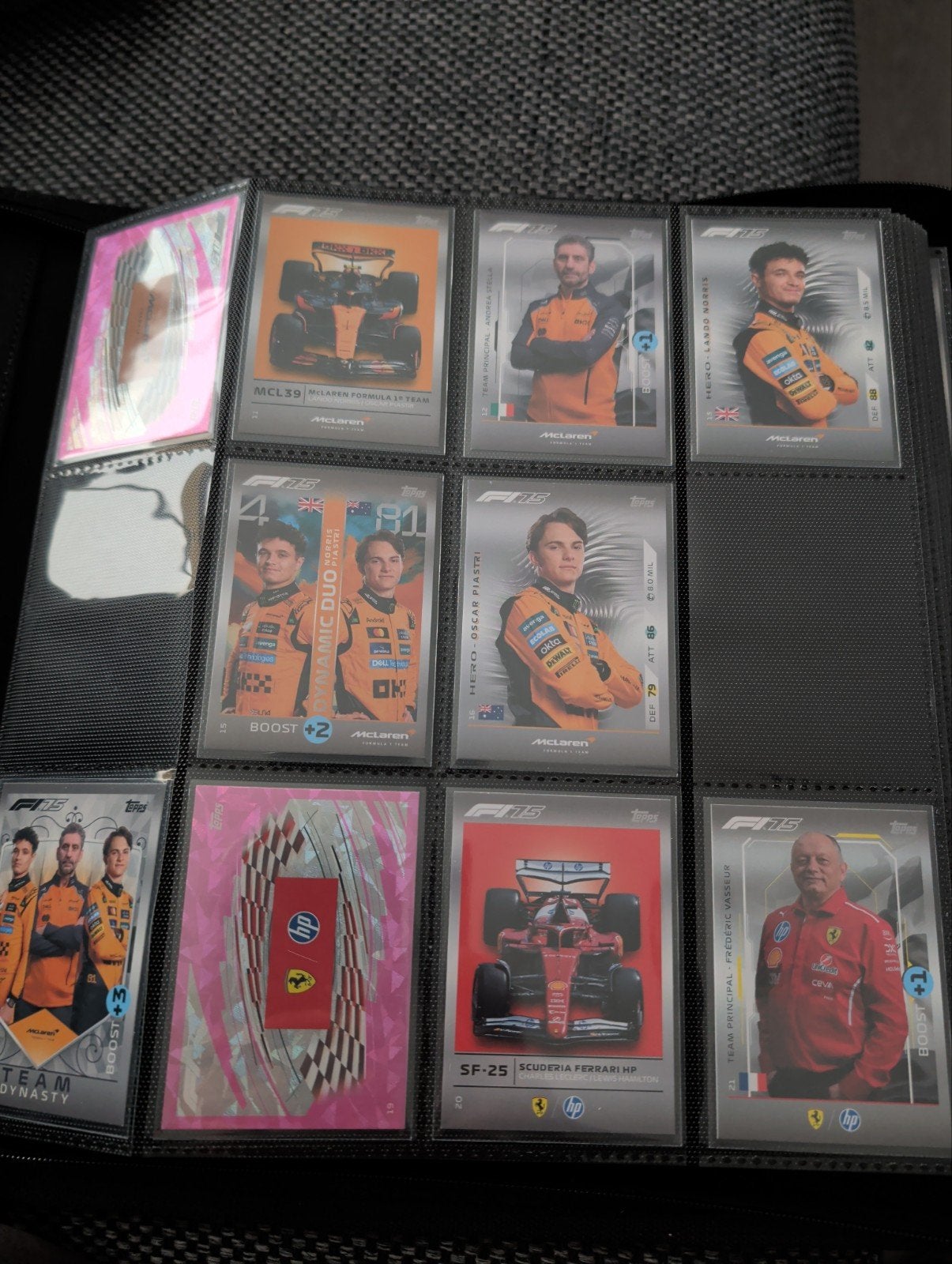 Grote collectie F1 Topps Chrome kaarten in map, Ophalen of Verzenden, Zo goed als nieuw, Meerdere kaarten, Foil