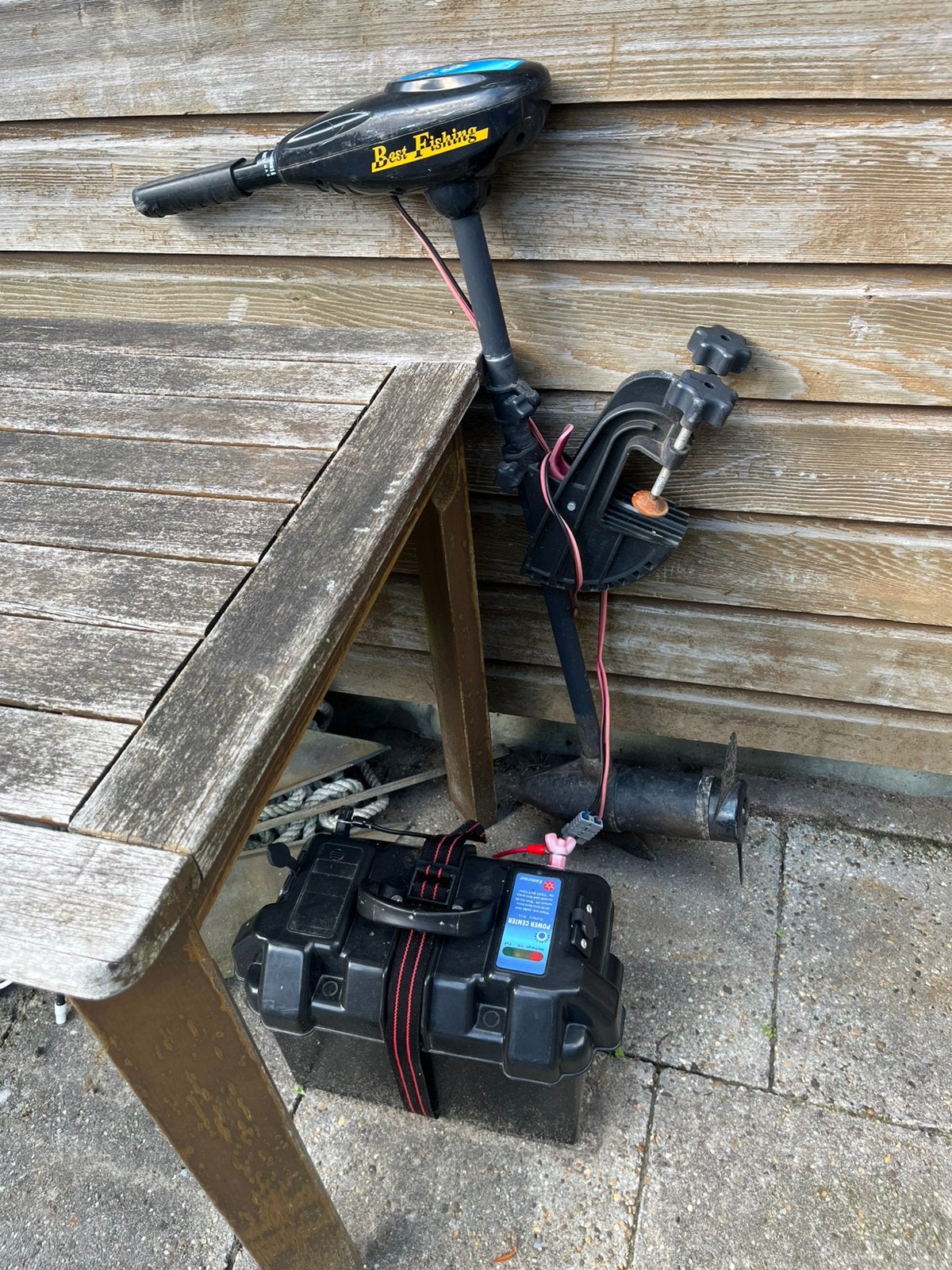Complete set electrisch buitenboordmotor, Ophalen, Gebruikt, Minder dan 5 pk, Elektrisch
