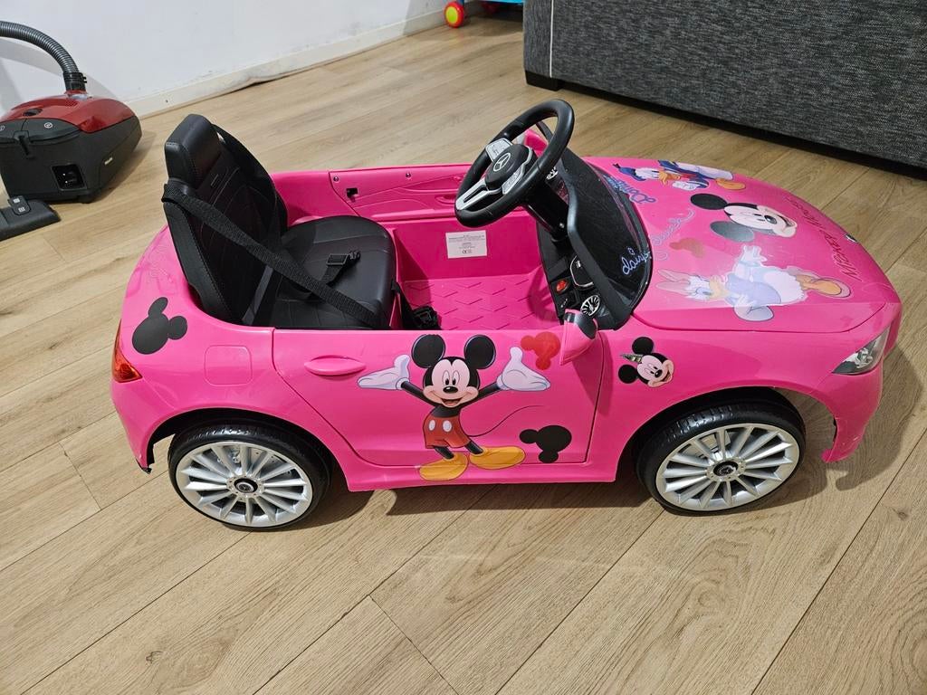 Roze elektrische kinderauto Mickey Mouse, Ophalen of Verzenden, Nieuw