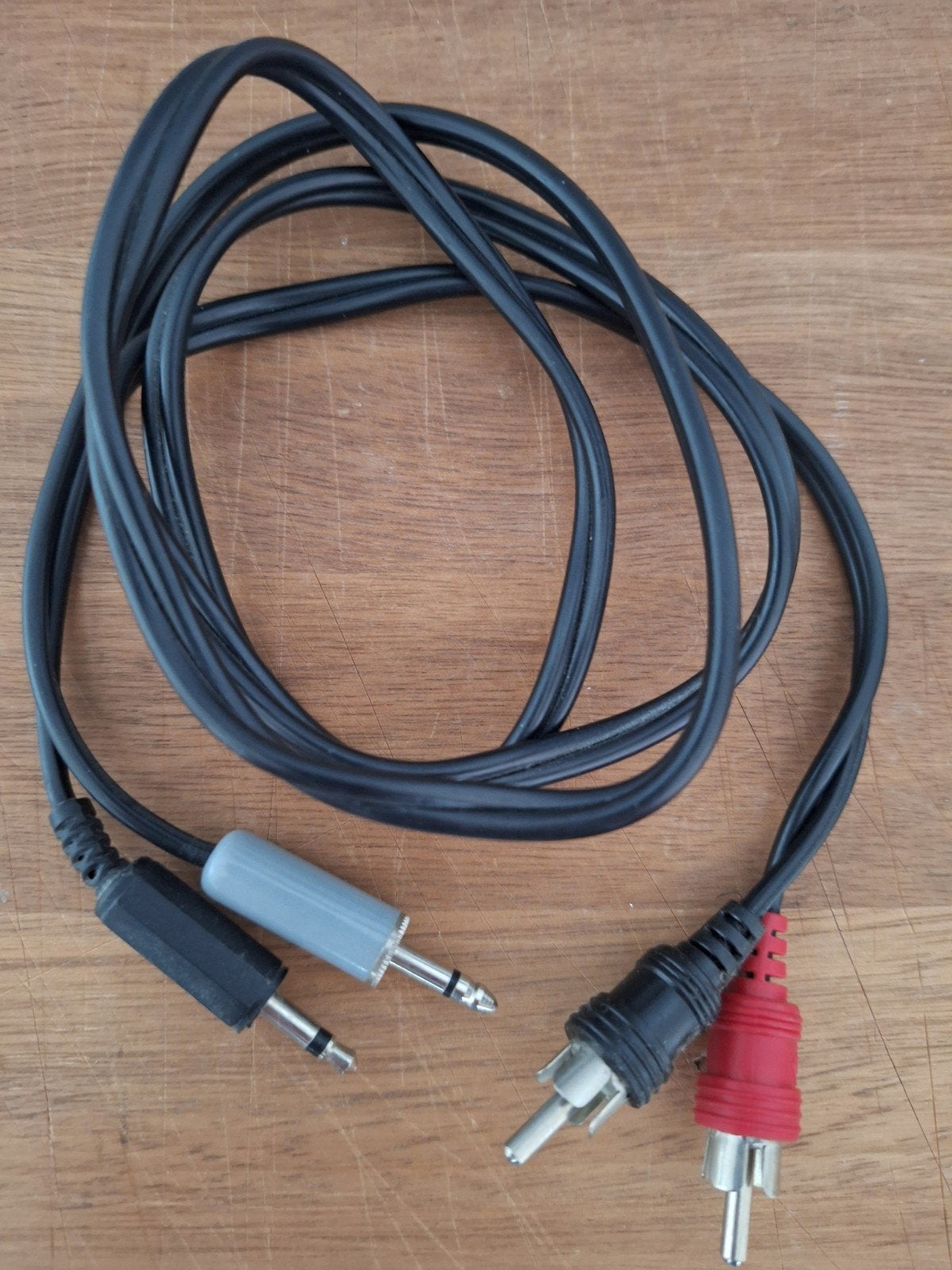 3,5mm Jack naar 2x RCA Audiokabel, Ophalen of Verzenden, Gebruikt, Minder dan 2 meter, Interlink-kabel