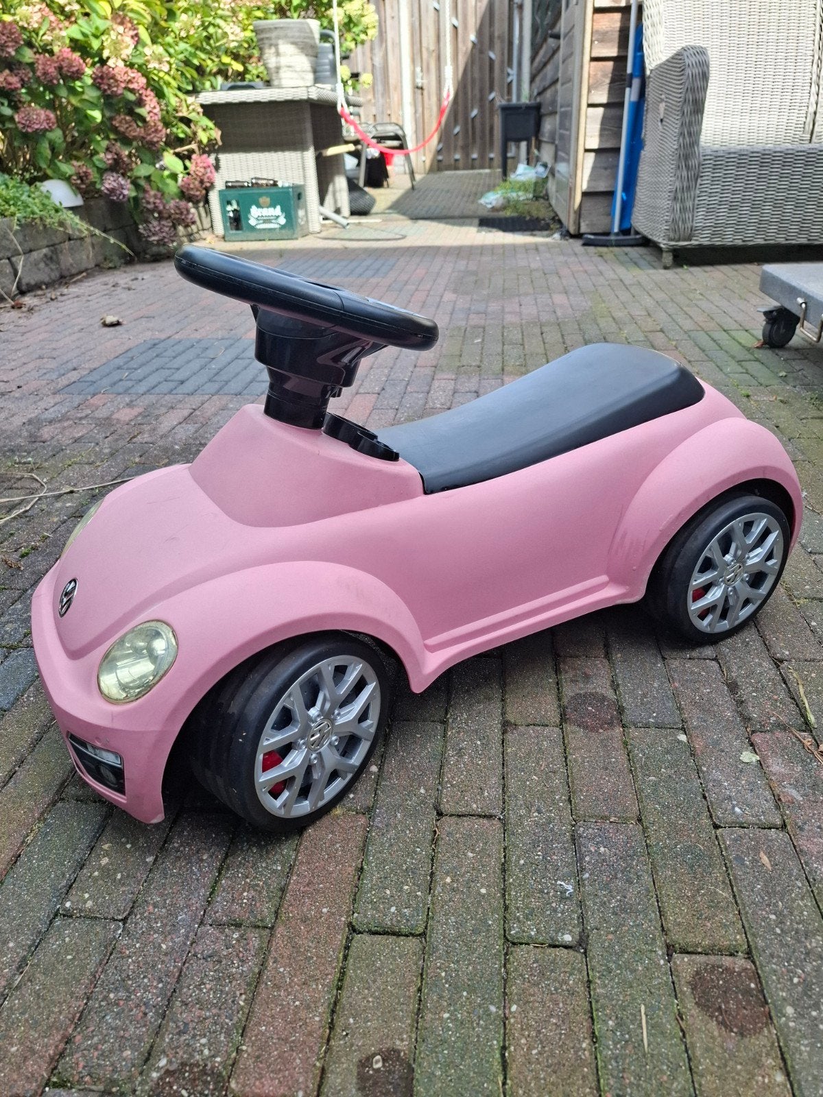 Roze Volkswagen Kever loopauto voor kinderen, Ophalen, Gebruikt, Loopvoertuig