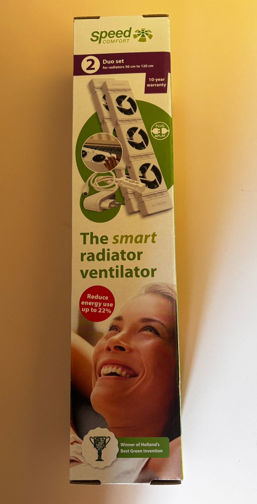Twee SpeedComfort radiatorventilator, Doe-het-zelf en Verbouw, Ophalen, Minder dan 30 cm, Hoog rendement (Hr), Radiator
