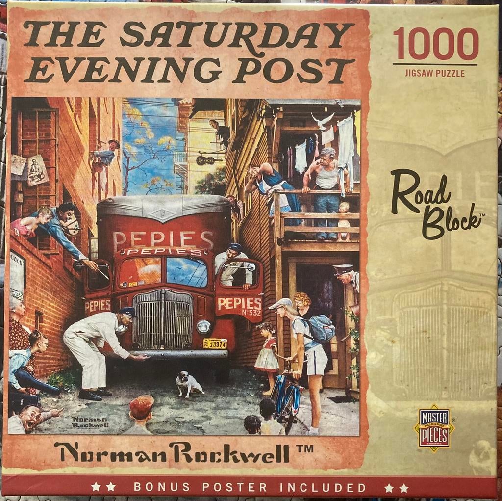 MasterPieces 1000🧩 The Saturday Evening Post, Ophalen of Verzenden, 500 t/m 1500 stukjes, Zo goed als nieuw, Legpuzzel