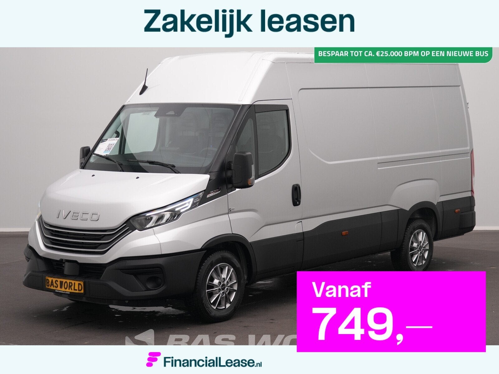 Iveco Daily 35S21 BPM VRIJ! 3.0L Automaat 210PK 3,5t Trekhaa, Automaat, Stof, Multifunctioneel stuurwiel, Euro 6