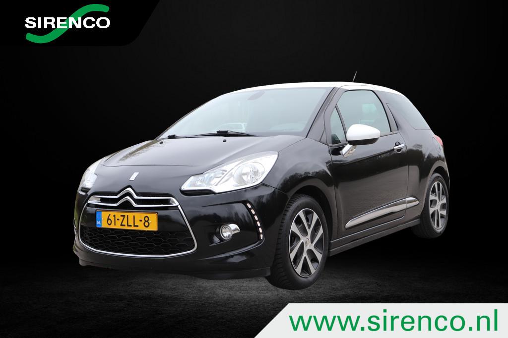 Citroen DS3 1.2 VTi Chic | navigatie | bluetooth | climate &, Voorwielaandrijving, Stof, Zwart, 1199 cc