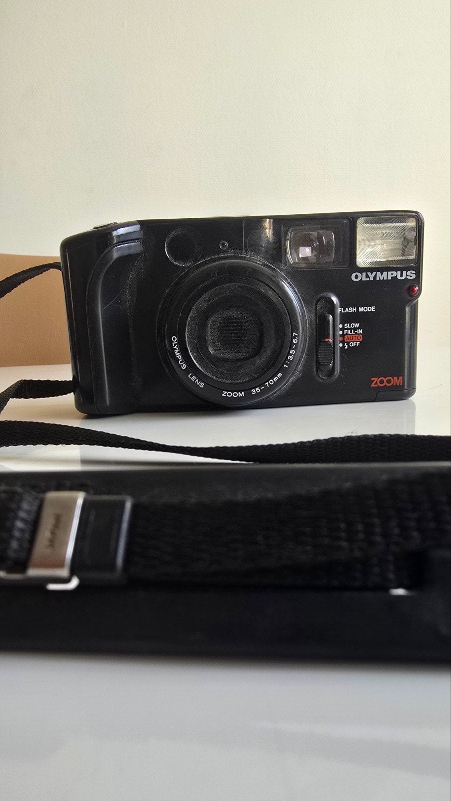 Olympus AZ-1 Zoom analoog | WERKEND + Riem (Made in Japan), Ophalen of Verzenden, Zo goed als nieuw, Compact, Olympus