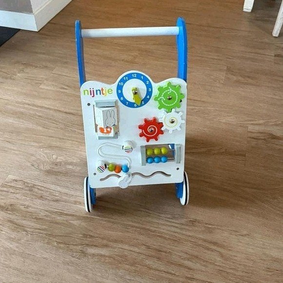 Houten nijntje loopwagen met activiteitenpaneel, Ophalen, Gebruikt, Duw- of Trekspeelgoed