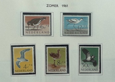 1961 Postfris 5x Zomerzegels NVPH 752#756, Ophalen of Verzenden, Na 1940, Postfris